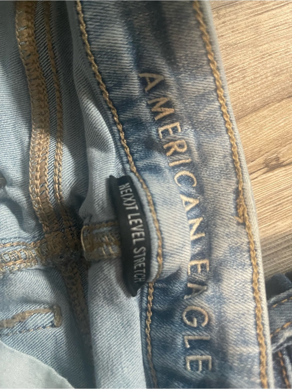 American Eagle Outfitters Ripped Skinny Jeans - Light Blue & Dark Blue - Picture 6 of 7